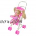 Baby Infant Carriage Stroller For Kelly Doll,Plastic Furniture Mini Doll Stroller Toys Pink Kids Gift   